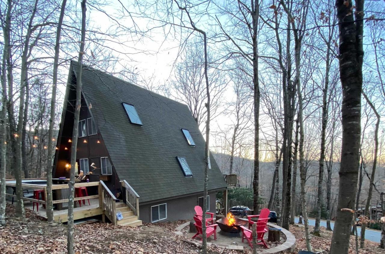 A-Frame Cabin With Hot Tub 1 Mi To Beech Mountain! Экстерьер фото