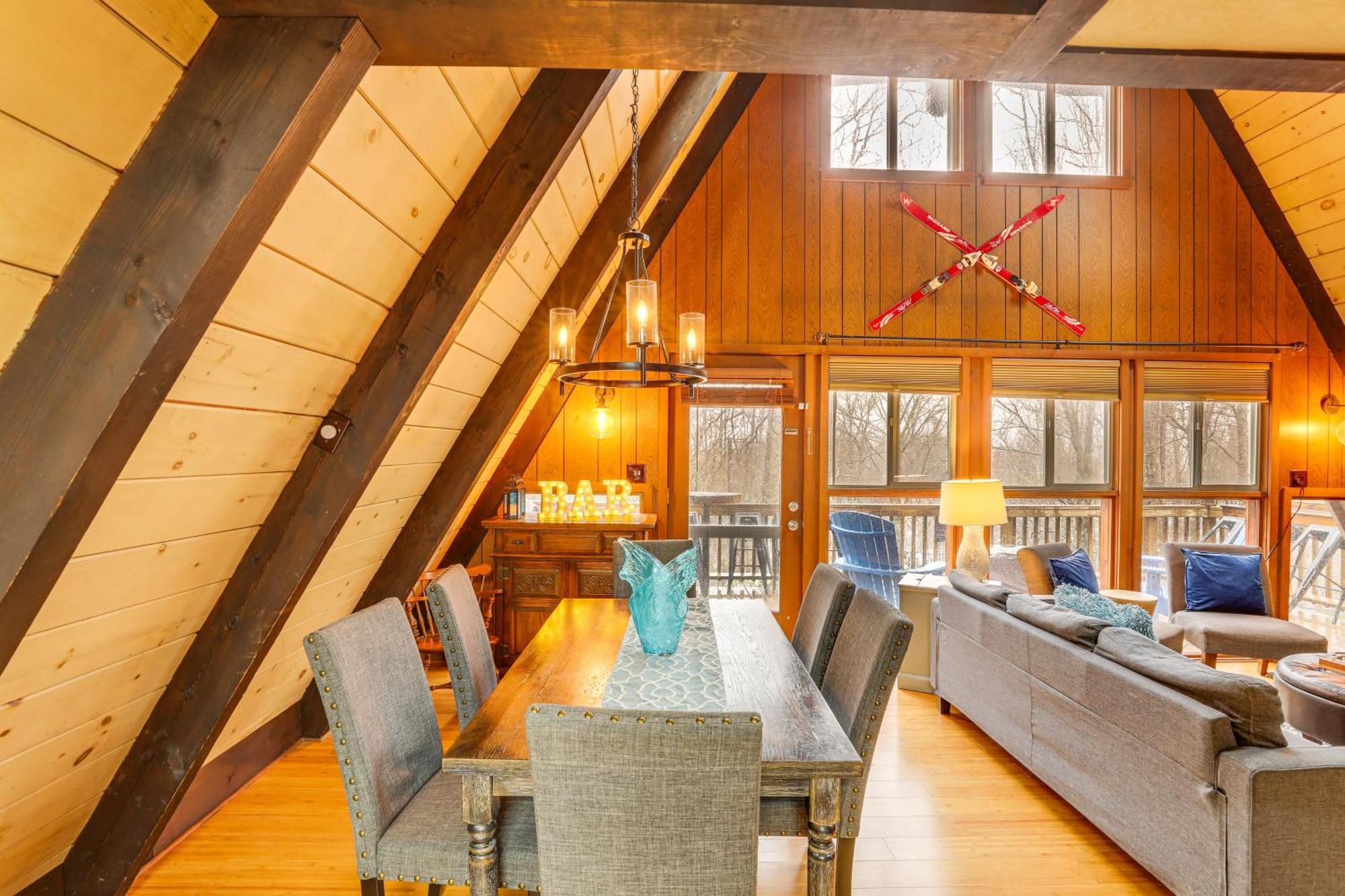 A-Frame Cabin With Hot Tub 1 Mi To Beech Mountain! Экстерьер фото