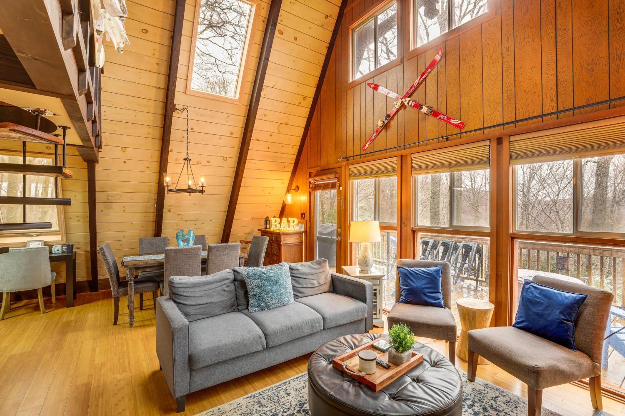 A-Frame Cabin With Hot Tub 1 Mi To Beech Mountain! Экстерьер фото